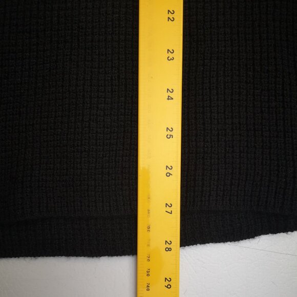 Kersh Ladies Size XXL Black Waffle Knit Merino Wool Blend Round Neck Sweater - Picture 9 of 9